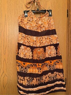 No Boundaries size XL (15-17) orange and brown elastic dress/top